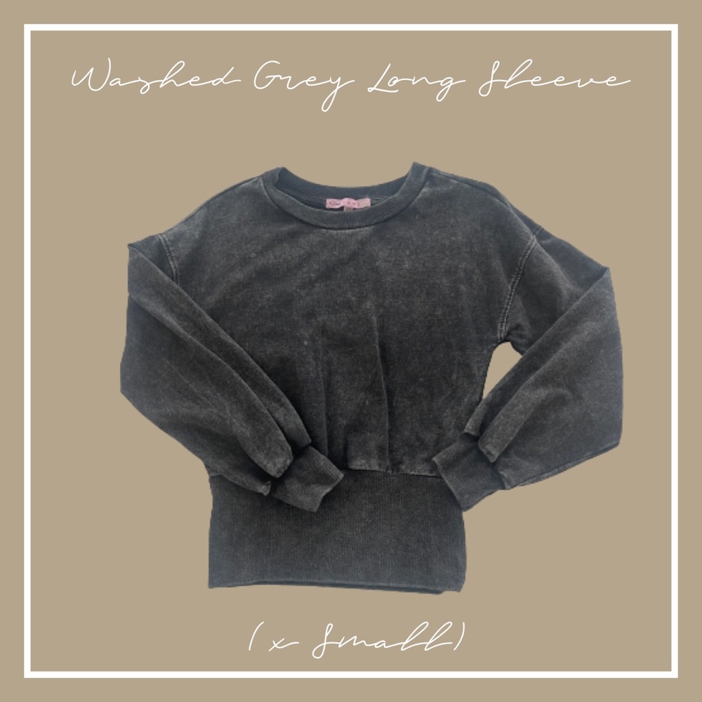 xs sweater, grey washed sweater/ crew. Used twice.